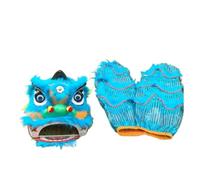 Danza del drago cinese Leone, Testa di danza del leone da 6 pollici multicolore for spettacoli Capodanno cinese(A)