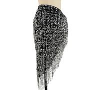 Danza del Ventre,Cintura Danza Ventre Sciarpa for la Danza del Ventre, Triangolo, Maglia, Diamante, Asciugamano i Fianchi, Multistrato, Nappa, Perline, Catena Vita, Gruppo, Pratica Versatile
