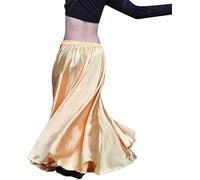 Danza del Ventre Gonna Lunga Swing Abito Stage Costume Performance Danzatrice in Raso