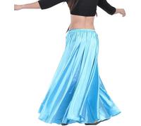 Danza del Ventre Gonna Lunga Swing Abito Stage Performance Costume Danzatrice in Raso