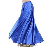 Danza del Ventre Gonna Lunga Swing Stage Performance Costume Danzatrice Raso Abito