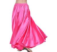 Danza del Ventre Gonna Spiaggia Gonna Lunga Swing Gonna Danza Abito Stage Costume Gonne Danzatrice Raso Gonna Stage Performance Costume (IT, Testo, M, L, Regular, Regular, Rose)