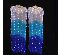 Danza del Ventre LED Fan Accessori Ventagli di Seta Donne LED Luce Danza del Ventre Velo Performance Puntelli Costumi, Belly DanceLED Fan1, 2XL -280x90cm