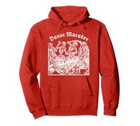 Danza della morte, Danse Macabre Creepy Scheletro Medievale Felpa con Cappuccio