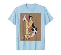 Danza delle Gru Geisha Meditazione Giapponese Uccello della Maglietta, Uomo, Celeste, L