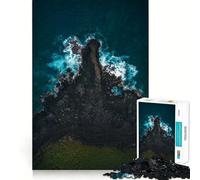 Danza delle onde sul vulcano Puzzle da 1000 pezzi per adolescenti Divertimento per lo sviluppo della mente Dimensioni uniformi Pezzi precisi Attività di gruppo rilassante al chiuso (50x75cm)