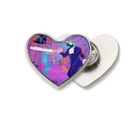 Danza DJ Fantasy Design Art Deco Fashion Cuore Metallo Pin Spilla Clip Love