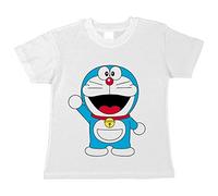 DANZA in VETRINA BIANCOST-Shirt Bambino Uomo Manica Corta Scollo Tondo Cotone Doraemon