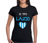 DANZA in VETRINA NEROLT-Shirt Donna Bambina IO TIFO Lazio Cuore