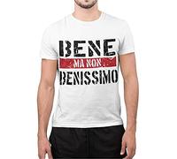 DANZA in VETRINA T-SHIRT UOMO BAMBINO NEONATO Bene Ma Non Benissimo MANICA CORTA SCOLLO TONDO COTONE