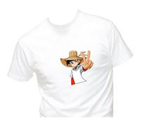 DANZA in VETRINA T-SHIRT UOMO BAMBINO NEONATO SAMPEI manga pesca pescare MANICA CORTA SCOLLO TONDO COTONE