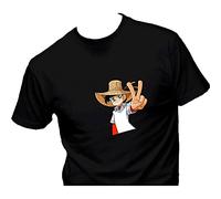 DANZA in VETRINA T-SHIRT UOMO BAMBINO NEONATO SAMPEI manga pesca pescare MANICA CORTA SCOLLO TONDO COTONE