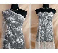 Danza Sera Abito Pizzo Tessuto Chantilly Ciglia Costume Matrimonio Tulle 3M/PC