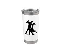 Danza Silhouette Coppia Danza Posa Relazione Matrimonio Bicchiere termico in acciaio inox doppia parete