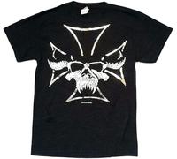 Danzig Beast Skull Silver Foil Iron Cross T Shirt Men's Male Black XXL