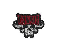 Danzig - Toppa ricamata con ferro da stiro, colore: Rosso argento