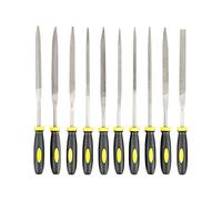 DanziX Set di 10 lime per ago, lime per metallo 4mm x 160mm con manico in gomma