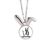 Dao China Word Art Deco Fashion Coniglio Collana Ciondolo Bunny Animal Gioielli Regalo