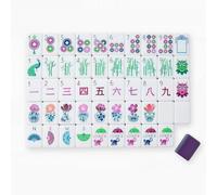 DAO-UPPSE American Mahjong Tiles 160 pezzi acrilico set a 4 strati - gioco inciso con borsa for il trasporto di dadi for viaggi sociali a casa