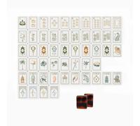 DAO-UPPSE Piastrelle Mahjong a 4 strati Set americano acrilico da 160 pezzi - Gioco occidentale inciso trasparente con dadi for borsa for viaggi domestici for adulti
