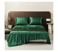 DAO-UPPSE Set di 4 copriletti di lusso con federe, elegante copriletto con design a balze for un arredamento classico della camera da letto, misura Queen(Dark green,206 * 244cm)