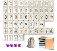DAO-UPPSE Set di tessere Mahjong USA da 160 pezzi - Gioco completo in acrilico a 4 strati con borsa da viaggio for adulti Rosa Giallo Rosa Rossa(Yellow)