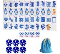 DAO-UPPSE Set Mahjong in acrilico da 160 pezzi - Gioco americano a 4 strati con borsa da viaggio e tessere vuote(Wei)