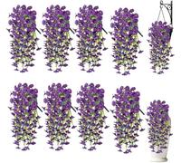 DAO-UPPSE Vite artificiale for gloria mattutina resistente allo sbiadimento, vite singola in seta finta for fioriera for portico esterno(Purple)