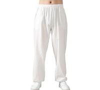 Daoba Pantaloni Tai Chi Abbigliamento Cotone e Lino per l'Uomo Uniforme Qi Gong e Kung Fu Abiti da Arti Marziali Donna