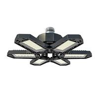 Daoco Luce del Garage,Luci da Garage a LED-Mini plafoniere con 6 Pannelli Regolabili Ventilatore deformabile Lampada a soffitto 100-265V 1500LM 6500K E27/E26