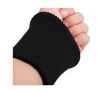 DAOFEUK Coppia di polsini elasticizzati a costine, per vestiti, giacche, cappotti, in cotone elasticizzato, 1 paio, larghezza 9 cm, colore: nero