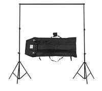 DAOHHFO Supporto per sfondo 2 x 3 m con base triangolare, sistema di sfondo professionale Fotografia Heavy Duty Sfondo Set con custodia per il trasporto, 3 graffette, per studio fotografico, ritratto