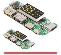 DAOKAI 18650 Scheda di Ricarica Dual USB 5V 2.4A Scheda Powerbank Caricabatteria al Litio Modulo Mobile con Sovraccarico Sovraccarico Protezione da Corto Circuito Fai da Te (2 Pezzi)