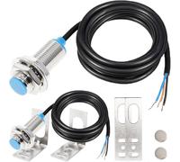 DAOKAI 2 pezzi Sensore di prossimità induttivo NJK-5002C Sensore di Hall a 10 mm di distanza interruttore di prossimità magnetico NPN 3 cavi Normalmente Aperto DC 5-30V con Staffa magnetica M12