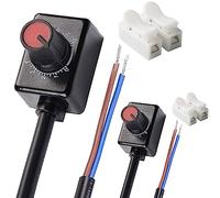 DAOKAI 2 pz DC 0/1-10V Manopola LED Dimmer PWM Dimmer Mini Controller Rotary Switch con Terminale a Crimpare per Driver LED Dimmerabili Controllo Luce Interna Grow Lamp