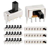 DAOKAI 20 pezzi Interruttori a scorrimento verticale con manopola alta SPDT 3 Pin 2 posizioni 1P2T 5 mm SS12F44 e SK12D07 Montaggio a pannello Micro Mini Interruttore a levetta a scatto per giocattolo