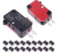 DAOKAI 20PCS V-15-1C25 16A Micro Interruttore 125V/250V Pulsante di Azione A Scatto Interruttore di Finecorsa Momentaneo Auto Reset SPDT 1NO 1NC 3Pin per Interruttore Forno A Microonde