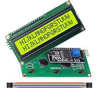 DAOKAI 2PCS LCD1602 Modulo schermo caratteri IIC/I2C/TWI seriale 16x2 caratteri 5V giallo verde nero modulo di visualizzazione per Arduino per UNO per R3 per MEGA2560 con filo