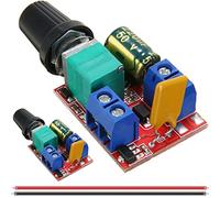 DAOKAI 2PCS Mini PWM Modulo Regolatore di Velocità 3V 6V 12V 24V 35V 5A DC Interruttore di Velocità del Motore Regolatore LED Dimmer con Cavo 24AWG