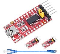 DAOKAI 3Pcs FT232RL Adattatore Seriale da USB a TTL Modulo Convertitore Seriale Mini Interfaccia Usb Supporto 3.3V 5.5V Prestazioni Stabili per Arduino e Raspberry Pi