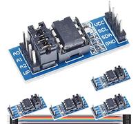 DAOKAI 5Pcs EEPROM Modulo di memoria AT24C256 Chip I2C Interfaccia seriale di archiviazione dati Modulo di memoria a bordo 8P Chip Holder con indicatore LED a bordo per Arduino