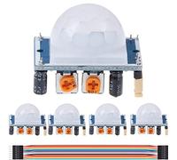 DAOKAI 5PCS Modulo Sensore A Infrarossi Umani PIR Piroelettricità IR Sensore di Movimento Modulo di Induzione per Arduino con Cavo Dupont