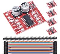 DAOKAI 5Pz Mini L298N DC Motor Driver Dual Channel PWM Speed DC Motor Driver Board 1.5A 2-Way Dual H-Bridge Stepper Motor Module per Arduino Small Car