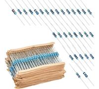 DAOKAI 600 Pezzi Resistori a Film Metallico Kit Assortiti 30 Valori Resistenza a Film Metallico 1/4 W 10ohm-1M 1% Tolleranza, per Apparecchiature Elettroniche