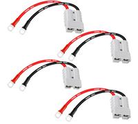 DAOKAI Cavo di ricarica per carrelli elevatori, connettore di collegamento/scollegamento rapido della batteria da 50A 600V Connettore del cavo in silicone da 10AWG 30cm con terminale di tipo O-2set