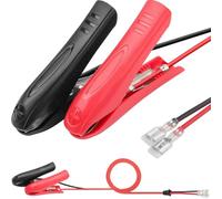 DAOKAI Connettore a coccodrillo per batteria auto 12 V 24 V con giunto rapido, cavo di prolunga a cricchetto, 1,8 m, 18 AWG per collegare il regolatore di batteria all'auto