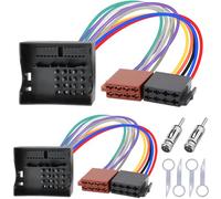 DAOKAI Connettore per cavo radio ISO per autoradio 16 pin ISO Cablaggio per autoradio compatibile con VW BMW e molto altro ancora, 2 pezzi