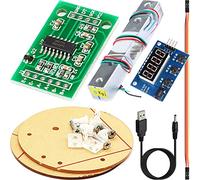 DAOKAI HX711 Kit modulo sensore di peso ADC + cella di carico digitale 5KG per bilancia elettronica anche per Arduino, con modulo display della bilancia, cavo di alimentazione 3,5x1,35 mm