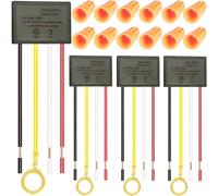 DAOKAI Interruttore per lampada touch interruttore dimmerabile a 3 vie Modulo sensore lampada da scrivania con modalità on/off con coperchio a manopola, confezione da 4