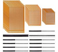 DAOKAI Kit Breadboard Prototipo Scheda PCB 5 x 7 cm & 7 x 9 cm & 9 x 15 cm Scheda Prototipo Fai da Te in Bachelite con Intestazione Femmina Maschio Singola 40 Pin (10 Pezzi)
